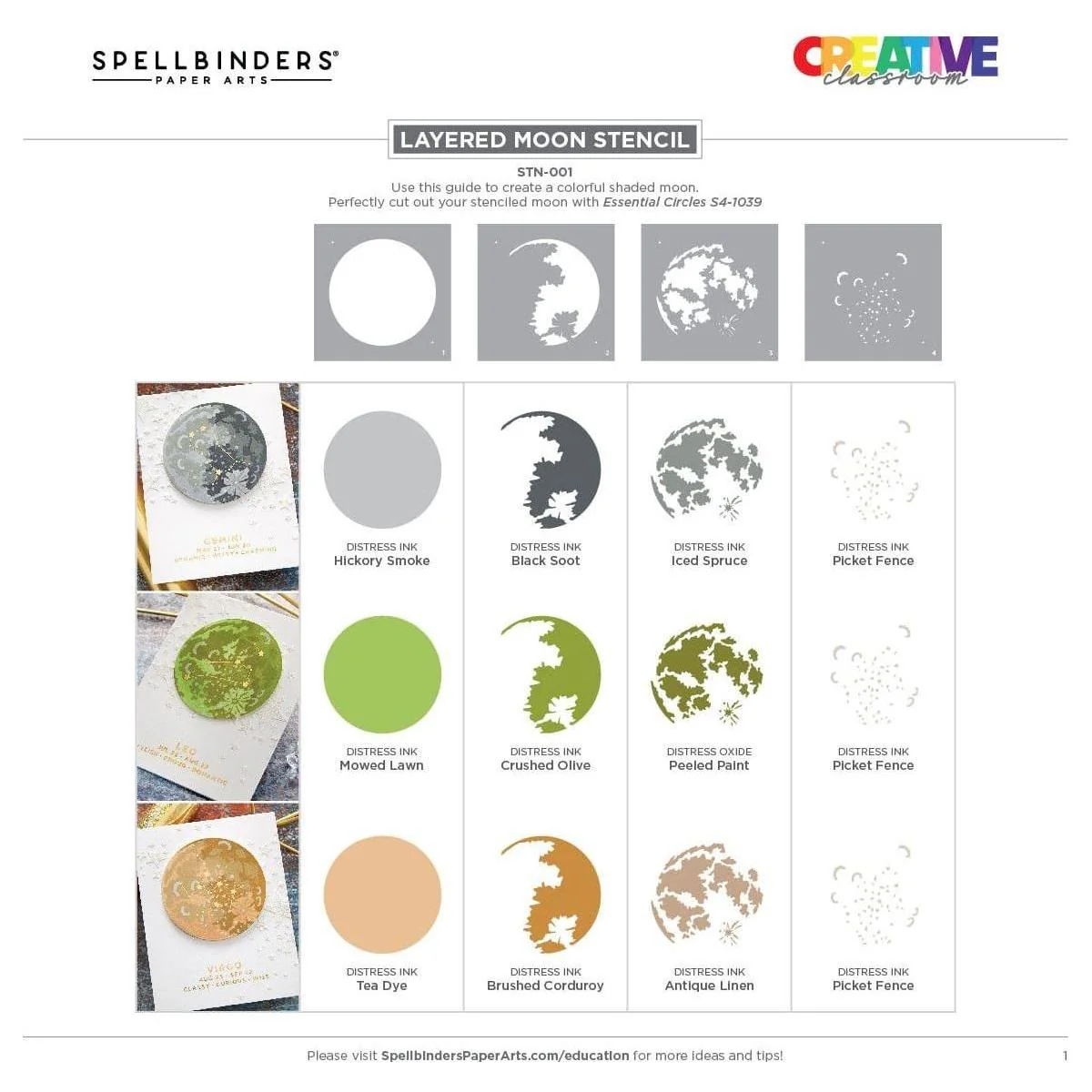 Layered Full Moon Stencil from Celestial Zodiacs Collection - Image 8