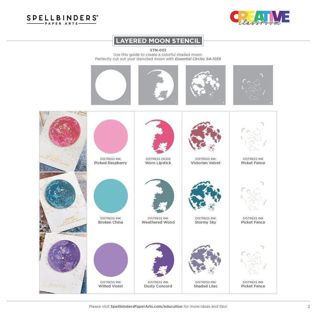 Layered Full Moon Stencil from Celestial Zodiacs Collection - Image 9