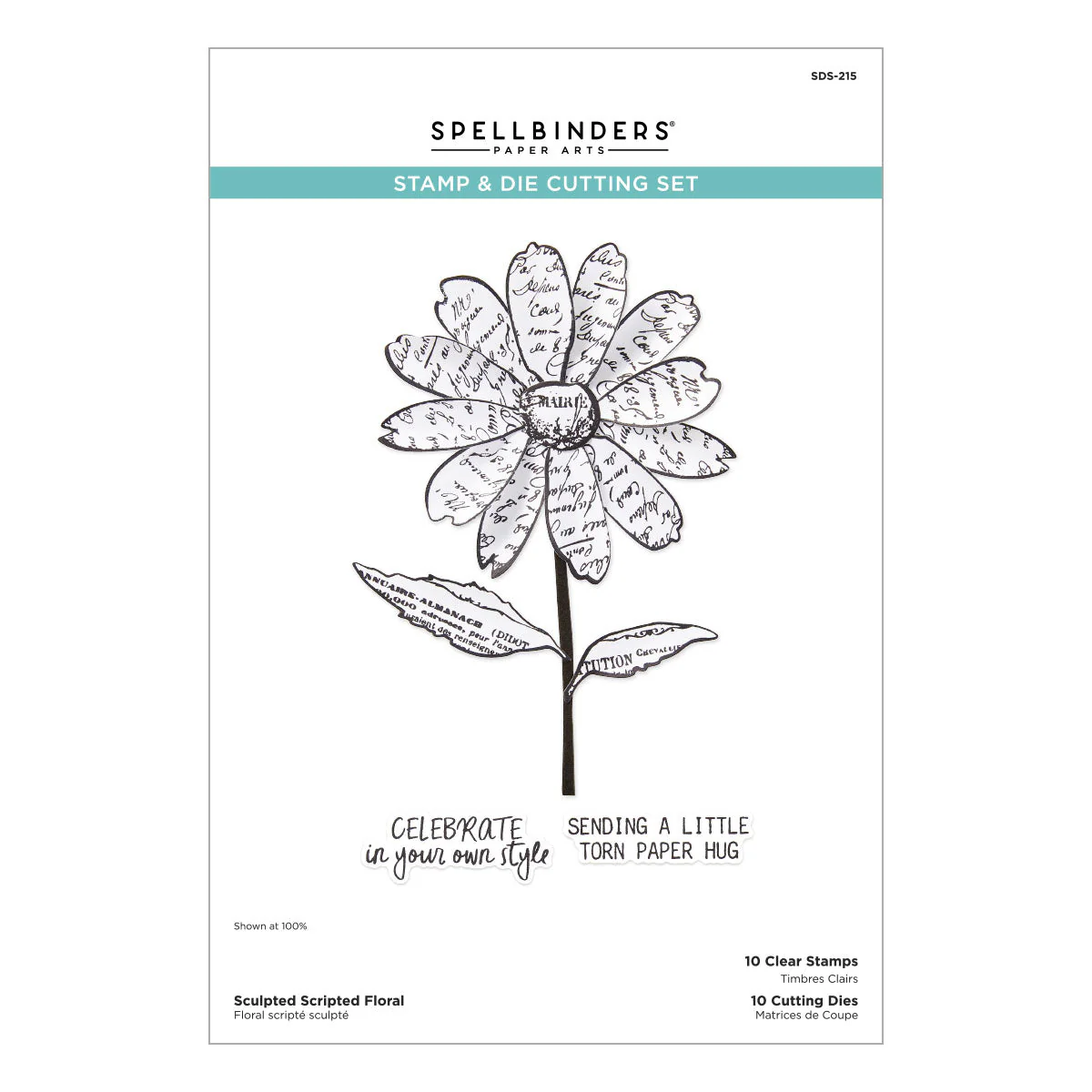 Sculpted Scripted Floral Clear Stamp & Die Set - Image 4