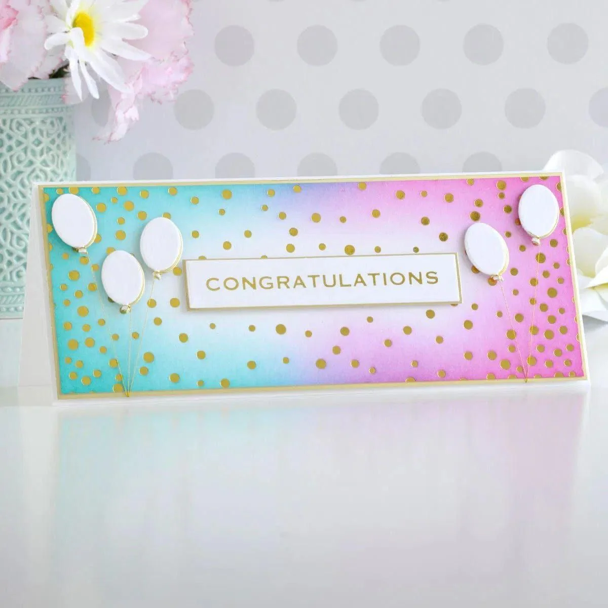 Slimline Confetti Background Glimmer Hot Foil Plate - Image 4