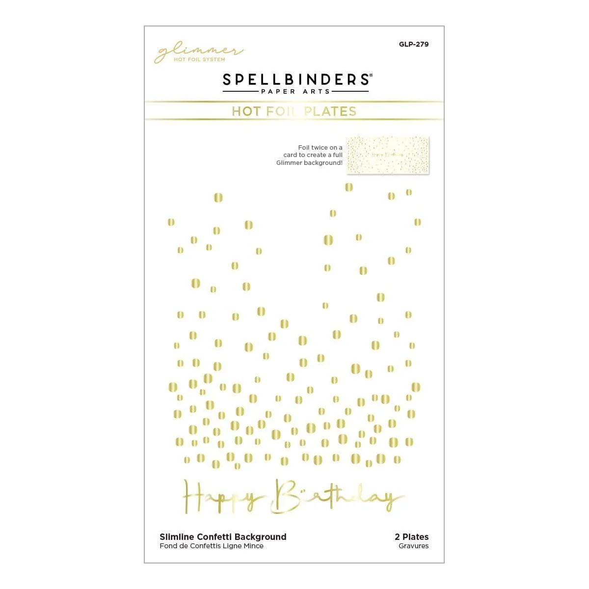 Slimline Confetti Background Glimmer Hot Foil Plate - Image 5